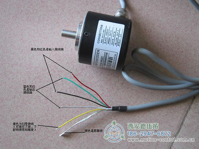 圖為增量編碼器接線示意圖